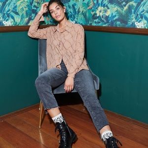 Anthropologie The Odells Marion Button Front Shirt